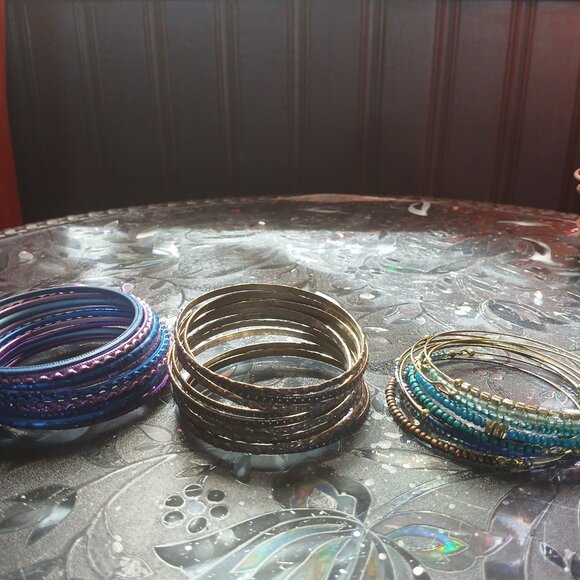 Lot of Bangle Bracelets Ethnic Costume Boho - Picture 3 of 6